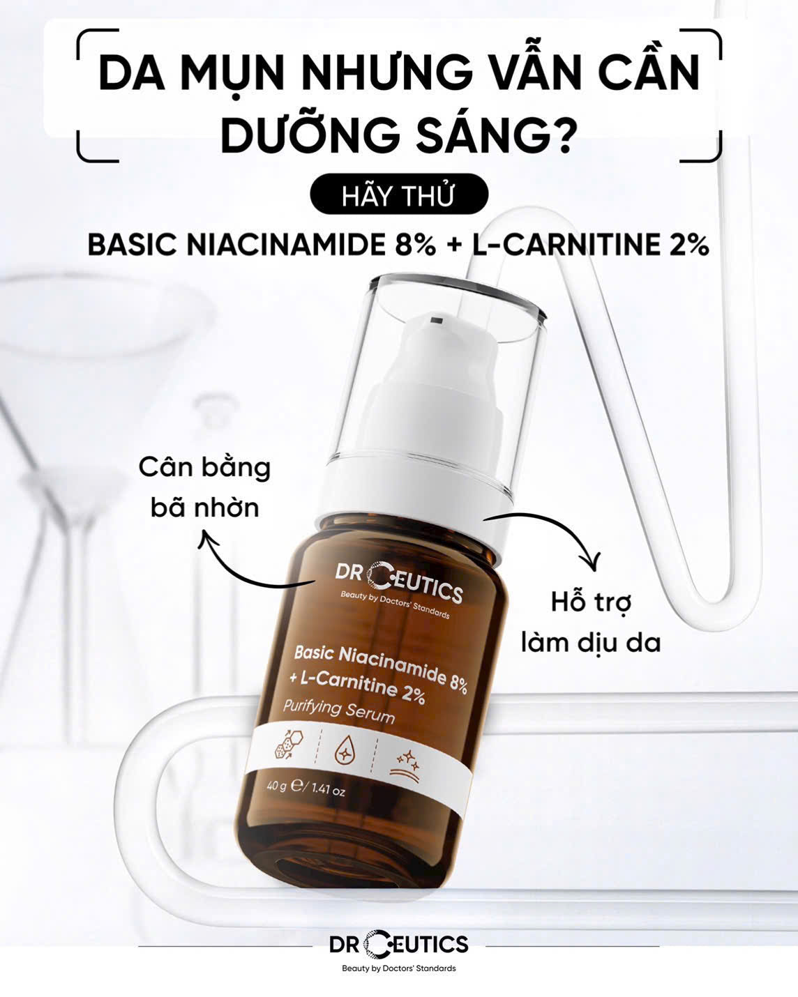Basic Niacinamide 8% + L-Carnitine 2_ Purifying Serum 40g