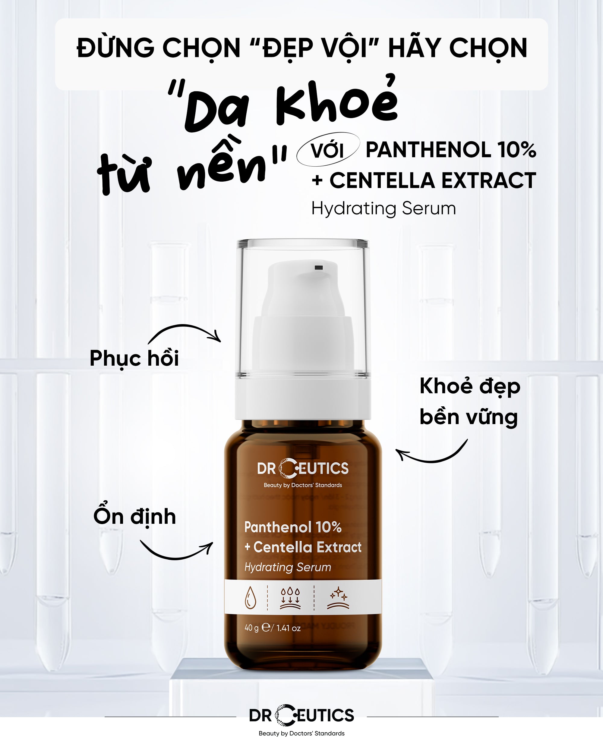 Panthenol 10% + Centella Extract Hydrating Serum 40g