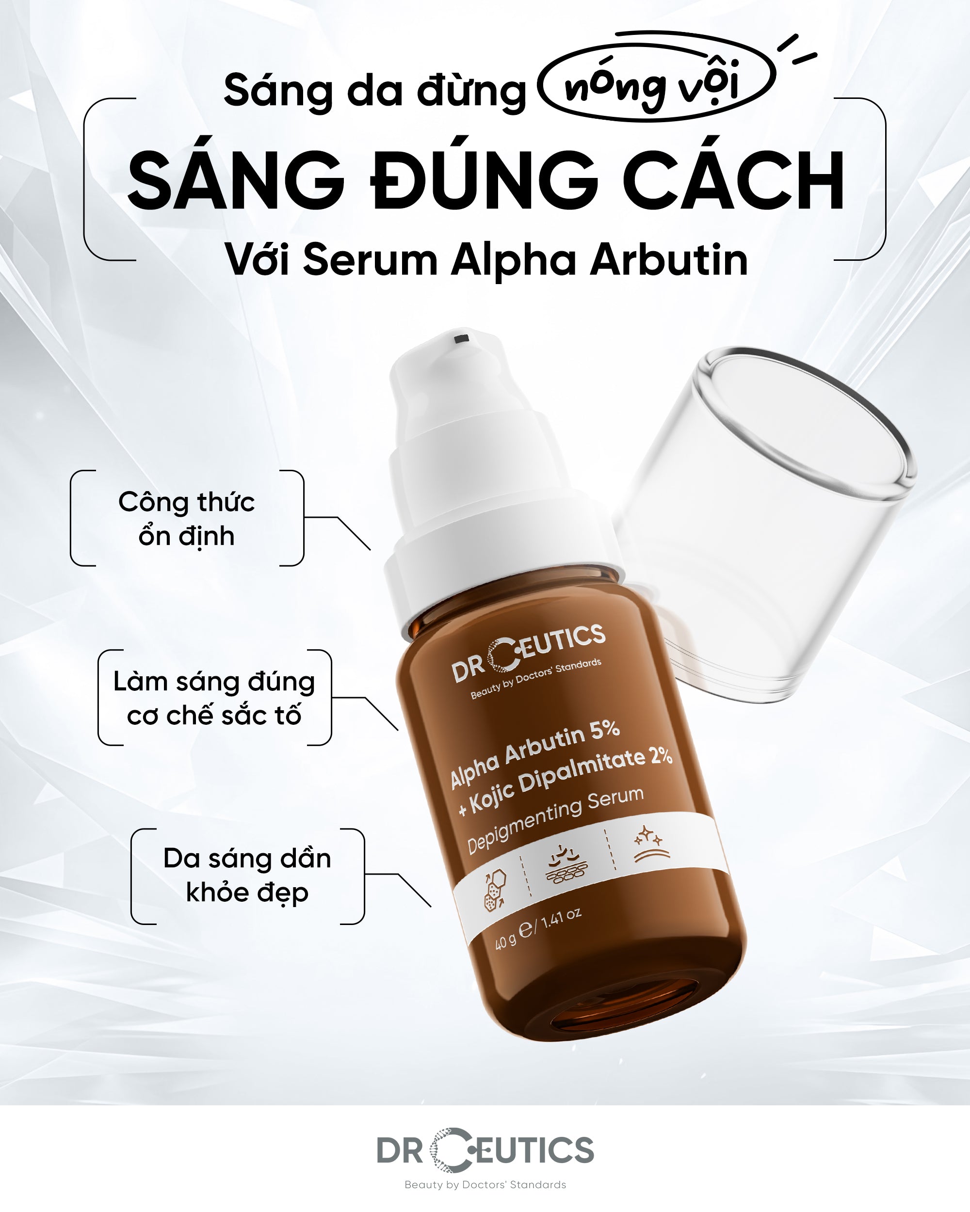 Alpha Arbutin 5%+ Kojic Dipalmitate 2% Depigmenting Serum 40g