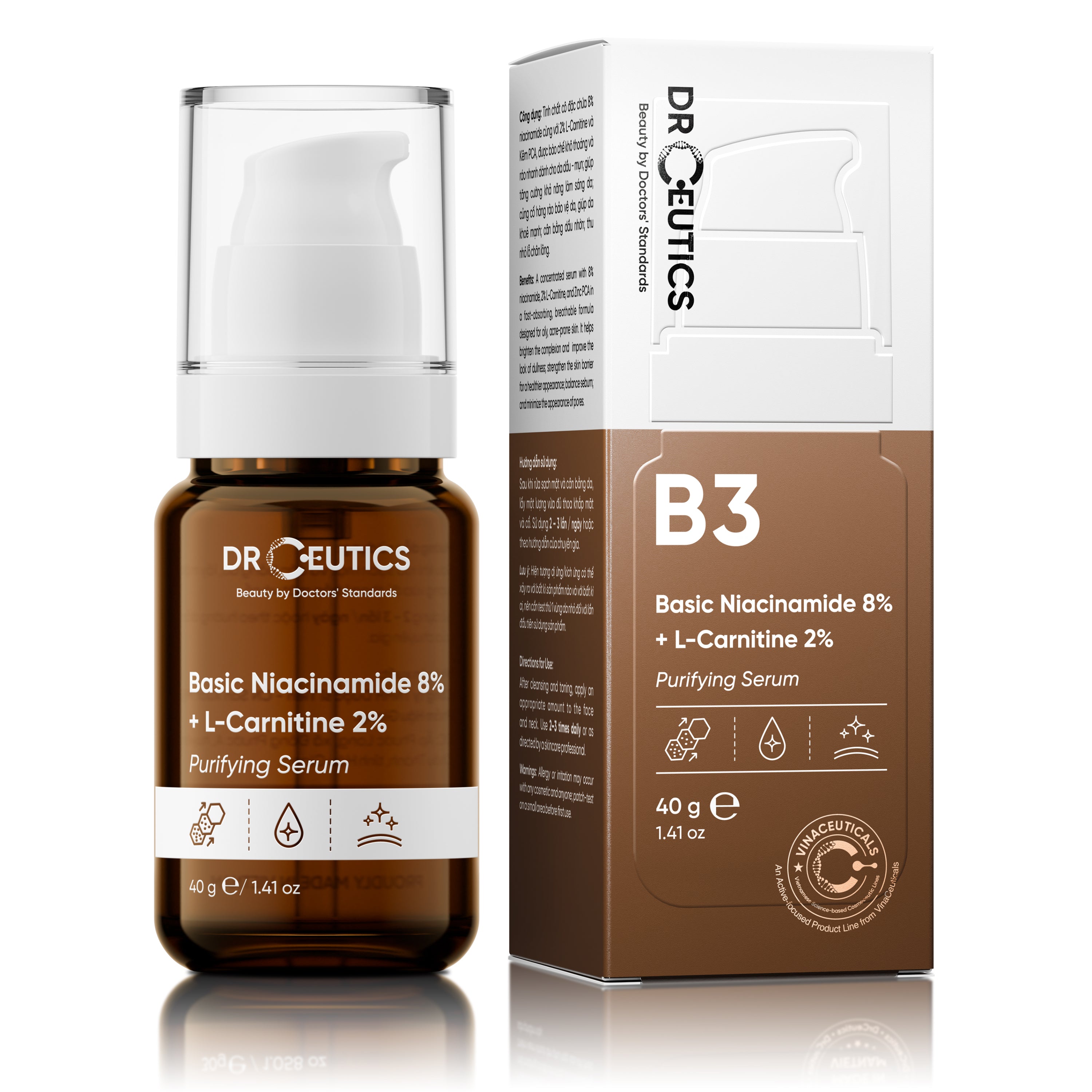 Basic Niacinamide 8% + L-Carnitine 2_ Purifying Serum 40g